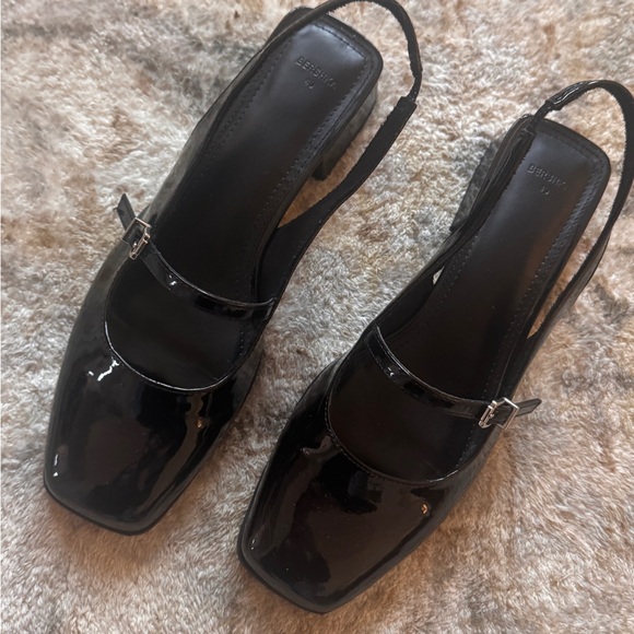 Bershka Elegant Black Women's Slingback Shoes Size 40 - Picture 3 of 5
